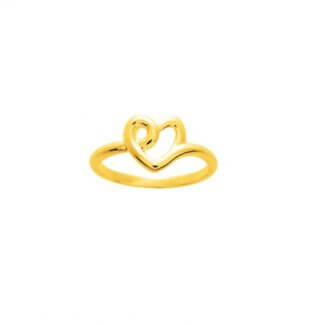 Bague Cœur Femme Plaqué Or ROBBEZ MASSON