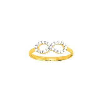 Bague Infini Femme Plaqué Or, Rhodium et Oxydes de zirconium ROBBEZ MASSON