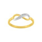 Bague Femme Infini Plaqué Or, Rhodium et Oxydes de zirconium ROBBEZ MASSON