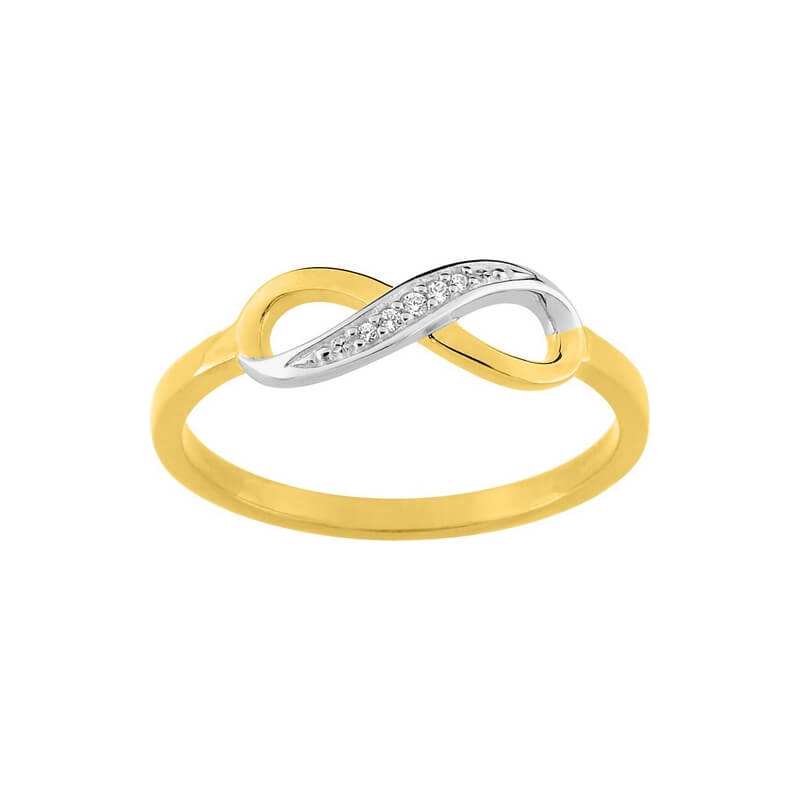 bague-femme-infini-plaqué-or-rhodium-et-oxydes-ROBBEZ-MASSON-BSRL60Z Bague Femme Infini Plaqué Or, Rhodium et Oxydes de zirconium ROBBEZ MASSON