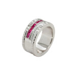 Bague Or blanc, Rubis et Diamants RE877FMNWAQ14 FACET