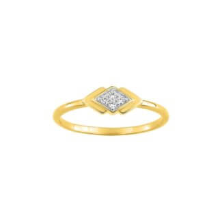 Bague Femme Plaqué Or, Rhodium et Oxydes de zirconium ROBBEZ MASSON
