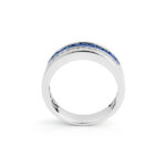 Bague Femme Platine, Saphirs et Diamants FACET, autre vue