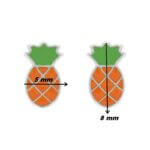 Boucles d'oreilles Enfant Ananas Argent 925/1000 ROBBEZ MASSON, dimensions