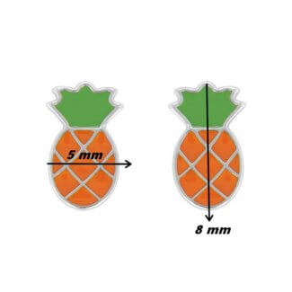 Boucles d'oreilles Enfant Ananas Argent 925/1000 ROBBEZ MASSON, dimensions