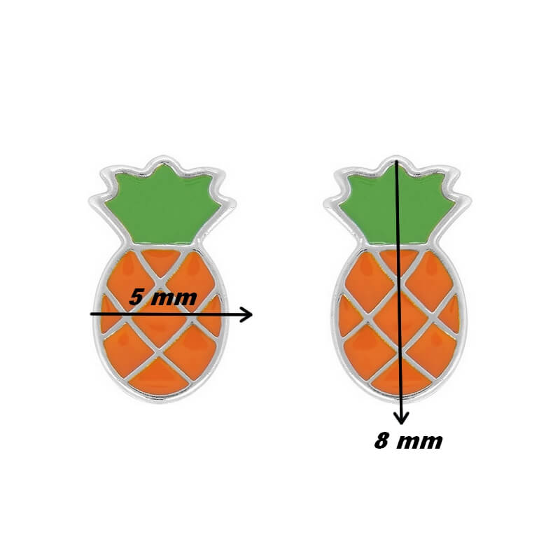boucles-d-oreilles-enfant-argent-rhodié-ananas-robbez-masson-335873-dimensions Boucles d'oreilles Enfant Ananas Argent 925/1000 ROBBEZ MASSON, dimensions