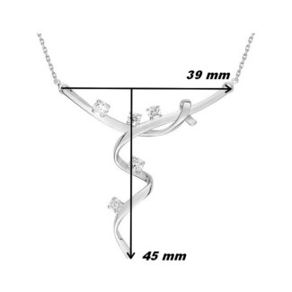 Collier Femme Argent rhodié et Oxydes de zirconium ROBBEZ MASSON, dimensions