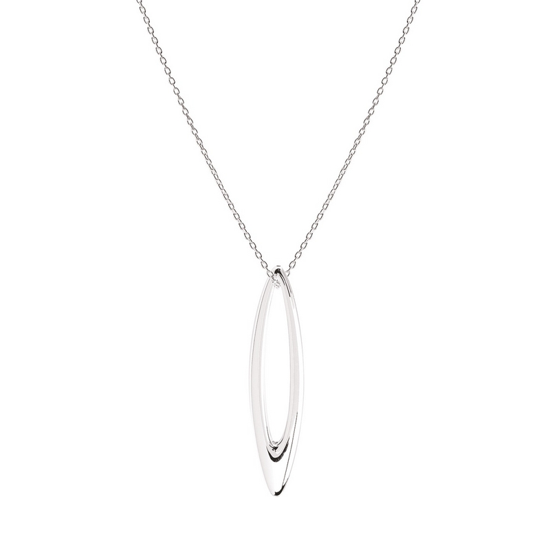 collier-femme-argent-rhodié-robbez-masson-302704 Collier long ovale Femme Argent rhodié ROBBEZ MASSON