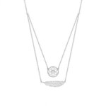 Collier double Femme Argent rhodié et Oxyde de zirconium ROBBEZ MASSON