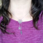 Collier Attrape rêve Argent rhodié et Oxydes de zirconium ROBBEZ MASSON, porté.