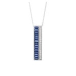 Collier Femme Platine, Saphirs et Diamants FACET P8010FMTWNCQ0