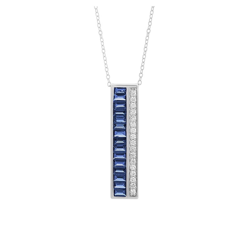 collier-femme-platine-950-saphirs-et-diamants-FACET-P8010FMTWNCQO Collier Femme Platine, Saphirs et Diamants FACET P8010FMTWNCQ0