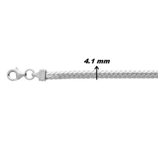 Collier maille Anglaise Argent rhodié ROBBEZ MASSON, largeur.