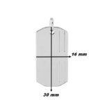 Pendentif Homme Argent rhodié ROBBEZ MASSON , dimensions.