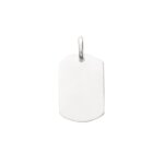 Pendentif Homme Argent rhodié plaque tonneau ROBBEZ MASSON
