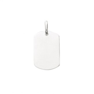 Pendentif Homme Argent rhodié plaque tonneau ROBBEZ MASSON