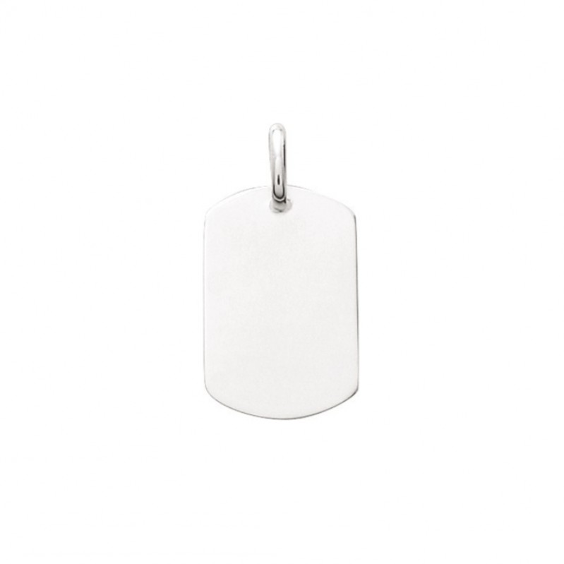 pendentif-plaque-homme-argent-rhodié-robbez-masson-316022 Pendentif Homme Argent rhodié plaque tonneau ROBBEZ MASSON