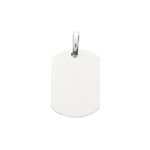 Pendentif Homme Argent rhodié plaque tonneau large ROBBEZ MASSON