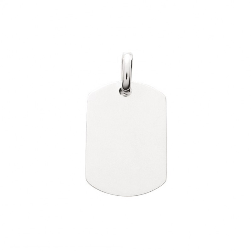 pendentif-plaque-homme-argent-rhodié-robbez-masson-316023 Pendentif Homme Argent rhodié plaque tonneau large ROBBEZ MASSON
