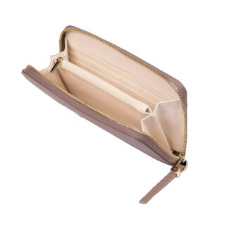 Portefeuille Femme FESTINA FM124/Q cuir beige, ouvert.