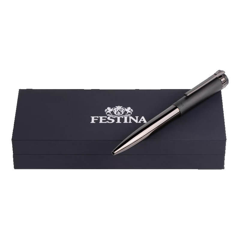 stylo-à-bille-noir-FESTINA-FWS4108-A-boite Stylo à bille FESTINA noir bi matière encre noir FWS4108/A, boîte