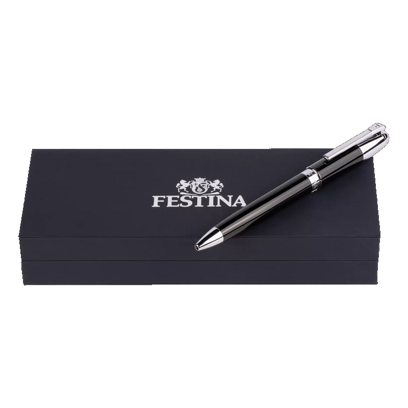 Stylo à bille FESTINA noir classique, encre noir FWS4110/A, boîte.