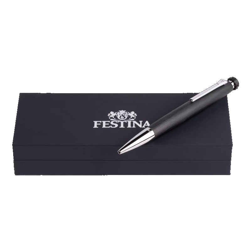 Stylo à bille FESTINA noir chromé, encre noir FWS4101/A, boîte