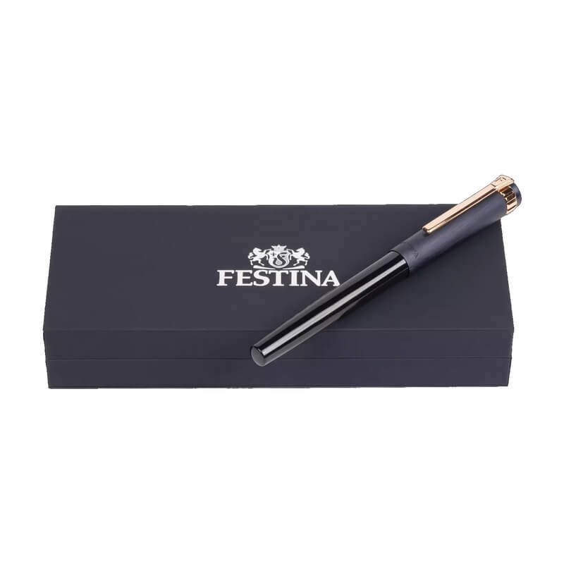 Stylo à bille FESTINA rosé et bleu nuit encre noire FWS5109/N, boîte