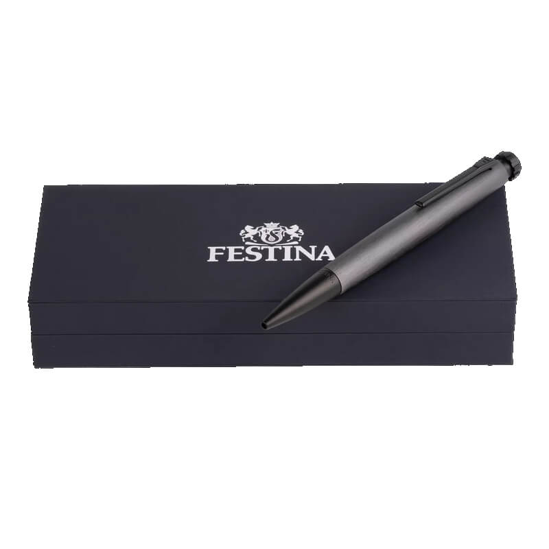 stylo-bille-FESTINA-gris-et-noir-FWS4102-D-boite Stylo à bille FESTINA gris foncé et noir, encre noir FWS4102/D, boîte